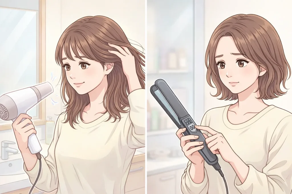 ホームケアしている女性