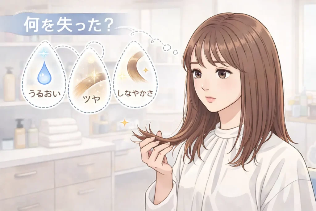 失った髪の毛の栄養イラスト